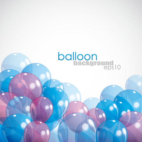 Transparent colored balloons vectro backgrounds 02 transparent colored balloons backgrounds   