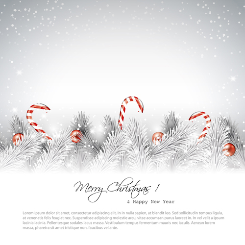 Christmas baubles with Winter background vector winter christmas background vector background   
