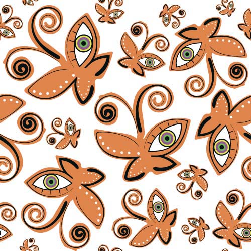 Vector butterflies seamless pattern design material 01 seamless pattern butterflies   
