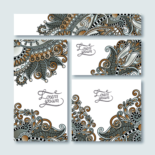 Ornament floral pattern cards vector material 05 Pattern card pattern ornament material floral pattern floral cards   