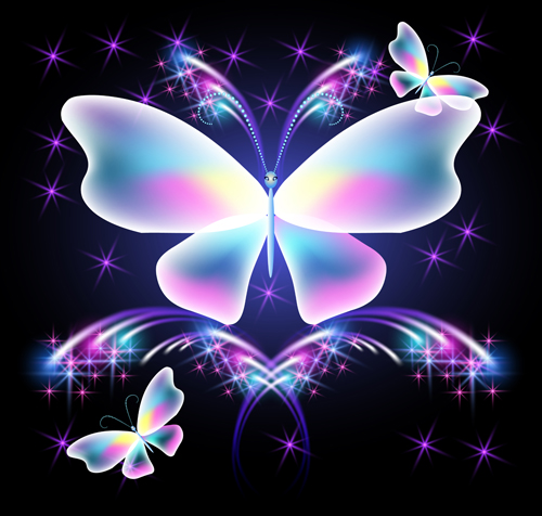 Dream butterfly with shiny background vector 07 shiny butterfly background vector background   