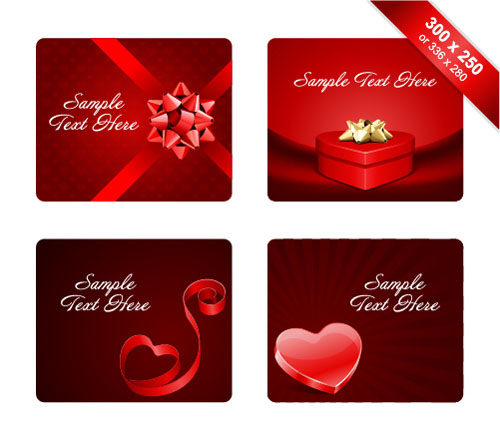 Valentines day gift cards vectors material 05 valentines material gift day cards   