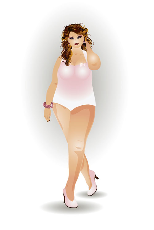 Fashion fat girl vector graphics 15 l graphics gir fat fashion   