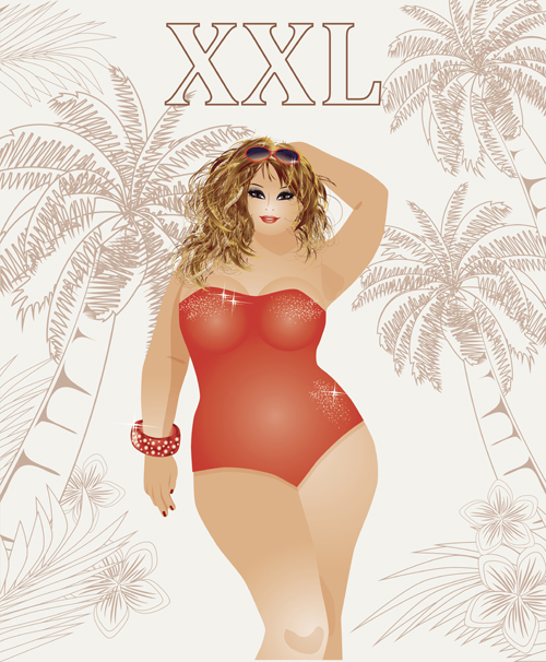 Fashion fat girl vector graphics 14 l graphics gir fat fashion   