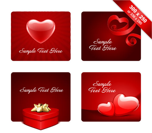 Valentines day gift cards vectors material 03 valentines material gift day cards   