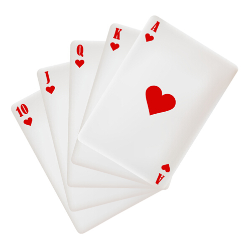 Royal straight flush playing cards vector 01 Straight royal playing flush cards   