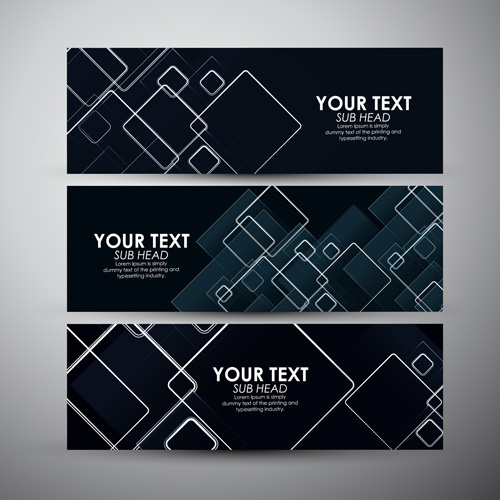 Modern business banners design set 02 modern business banners   