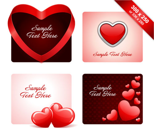 Valentines day gift cards vectors material 02 valentines material gift day cards   