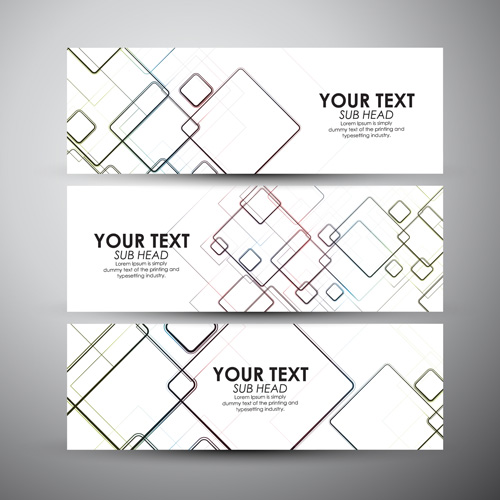 Modern business banners design set 11 modern business banners   