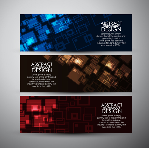 Modern business banners design set 01 modern business banners   