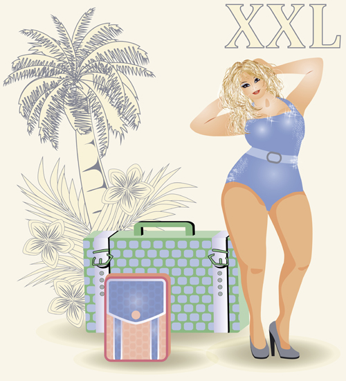 Fashion fat girl vector graphics 11 l graphics gir fat fashion   