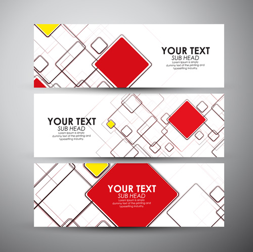 Modern business banners design set 10 modern business banners   