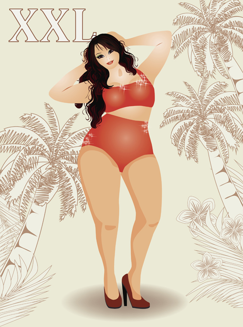 Fashion fat girl vector graphics 10 l graphics gir fat fashion   