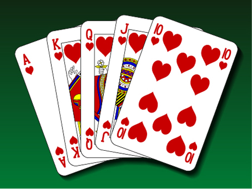 Royal straight flush playing cards vector 06 Straight royal playing flush cards   
