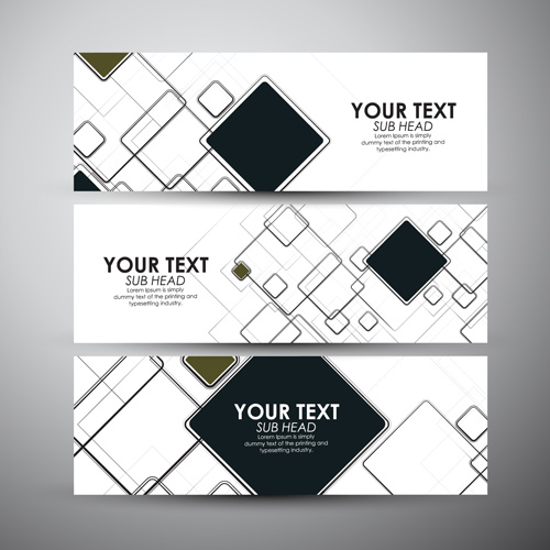 Modern business banners design set 08 modern business banners   