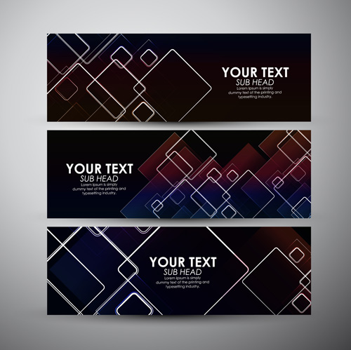 Modern business banners design set 07 modern business banners   