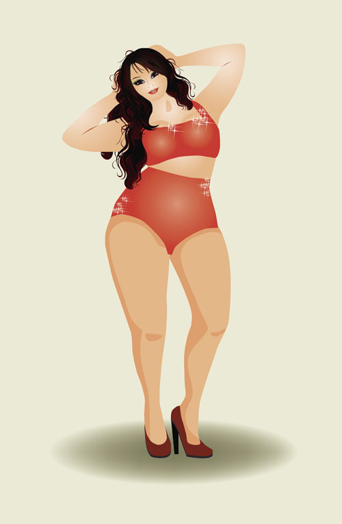 Fashion fat girl vector graphics 09 l graphics gir fat fashion   