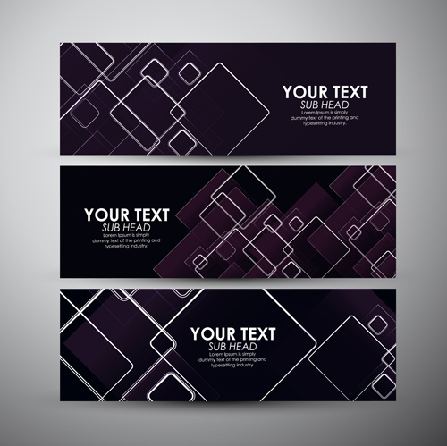 Modern business banners design set 06 modern business banners   