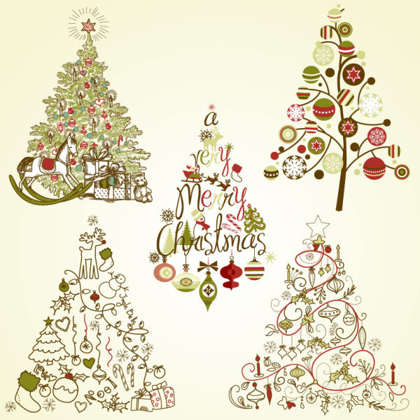 The offbeat Christmas tree design vector 02 tree The offbeat christmas   