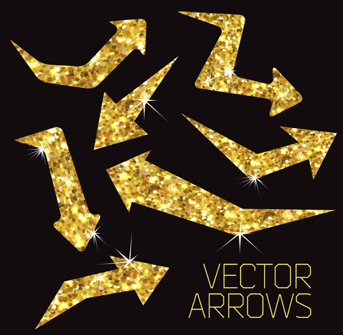 Gold bling arrows vector gold bling arrows   