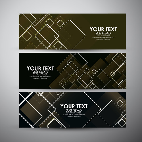 Modern business banners design set 05 modern business banners   