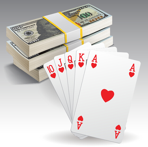 Royal straight flush playing cards vector 02 Straight royal playing flush cards   