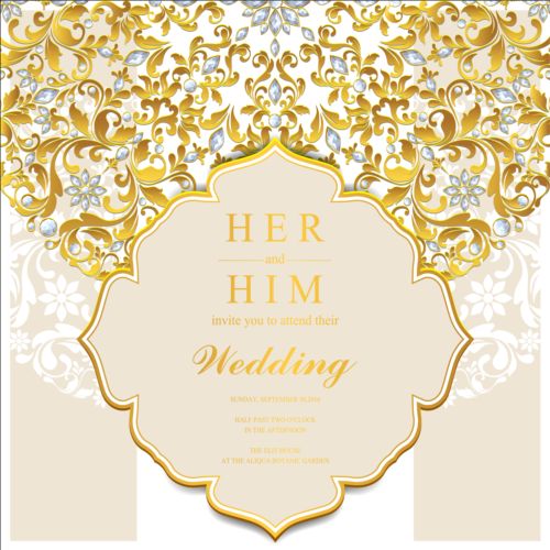 Jewelry decoration with wedding cards vector 11 wedding jewelry decoration cards   