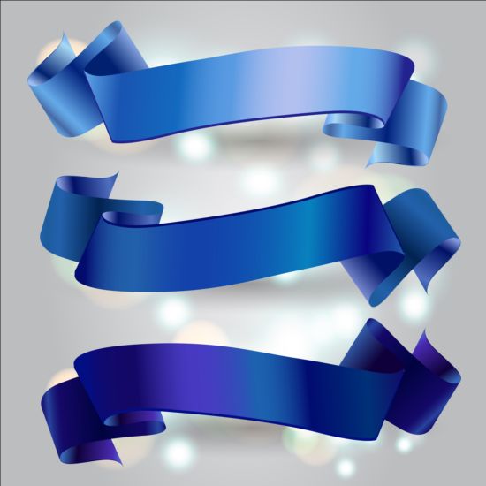 Abstract blue ribbons vectors ribbons blue abstract   