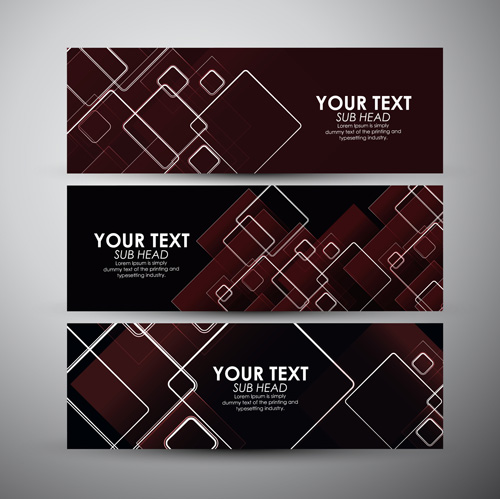 Modern business banners design set 04 modern business banners   