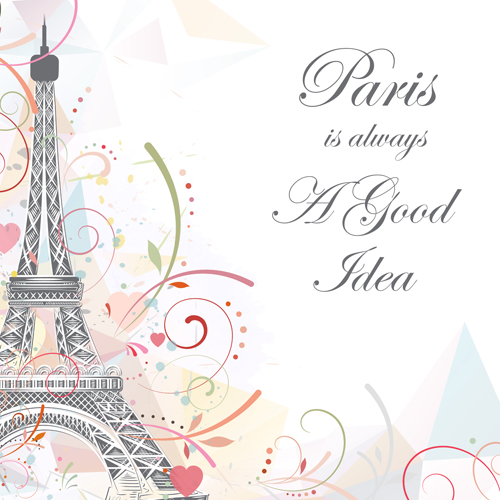 Eiffel tower with abstract background vector 01 tower Eiffel background abstract   