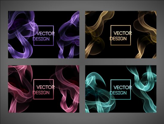 4 Kind smoke abstract background vector smoke background abstract   
