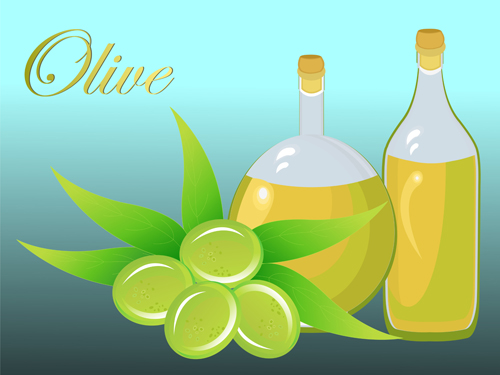 Vector olive art background set 02 olive background   