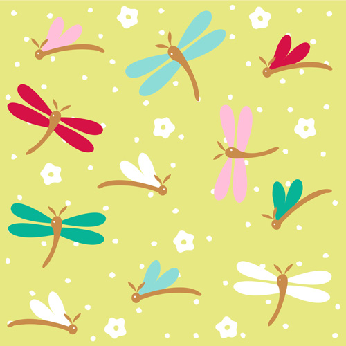 Simple dragonfly seamless pattern vector 04 simple seamless pattern dragonfly   