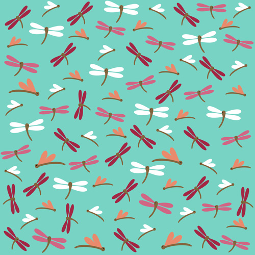 Simple dragonfly seamless pattern vector 03 simple seamless pattern dragonfly   