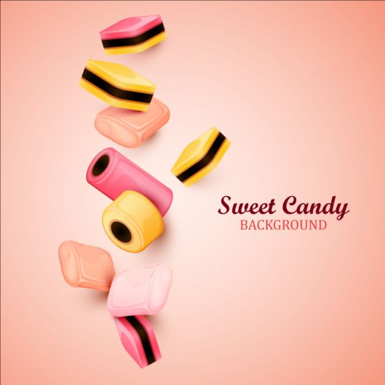 Sweet candy art background vector 01 sweet candy background   