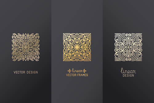 Vector frames golden vintage design 04 vintage golden frames design   