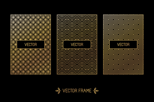 Vector frames golden vintage design 03 vintage golden frames design   
