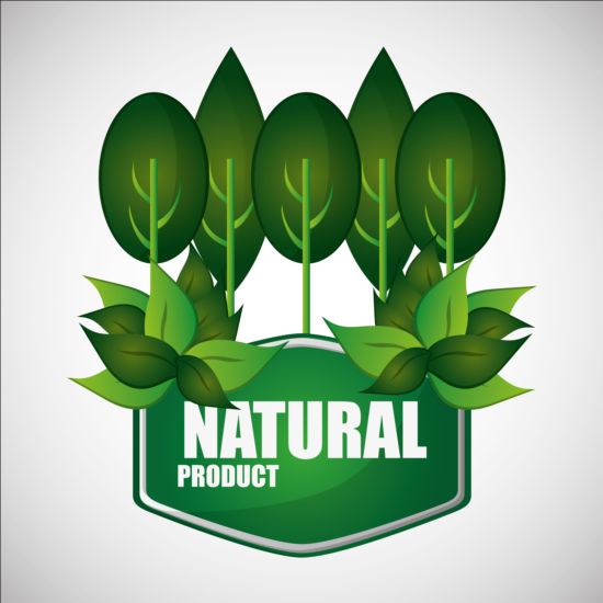 Ecological with natural stickers vector material 03 stickers natural ecological   