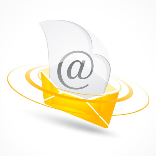 Yellow email iocn vector yellow iocn email   