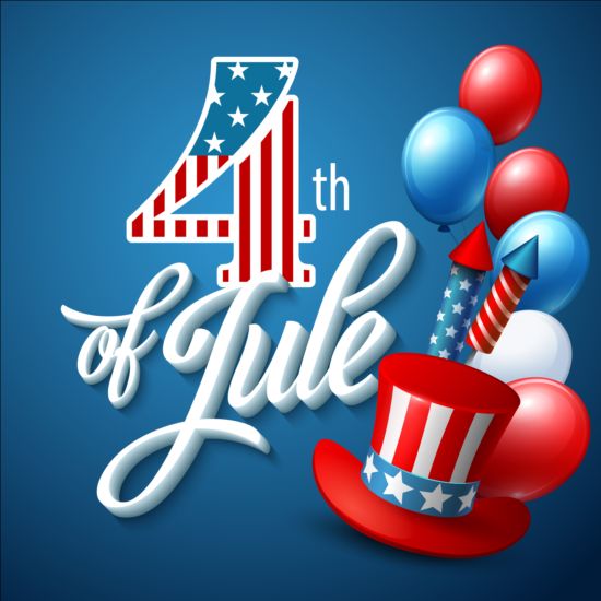 Happy independence day with balloons background vector 02 Independence happy balloons background   