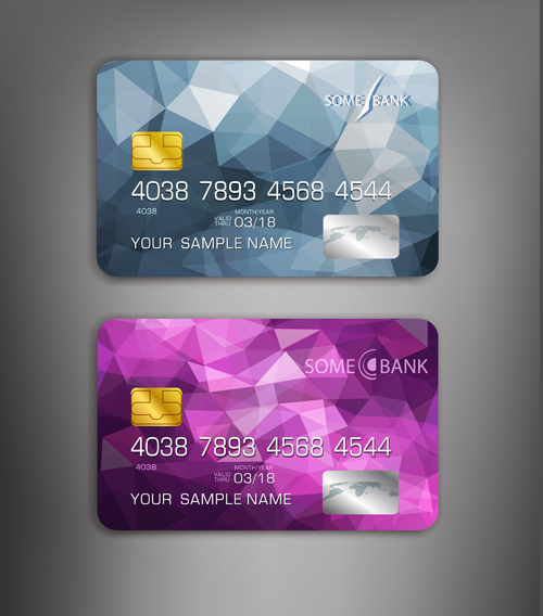 Abstract credit cards template vector 07 template credit cards abstract   