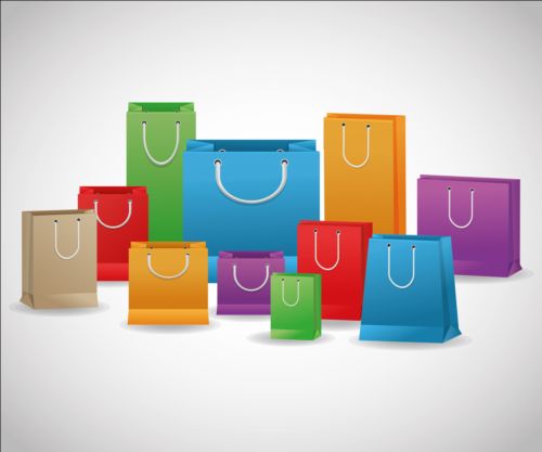 Colored shopping bags illustration vector 06 shopping illustration colored bags   