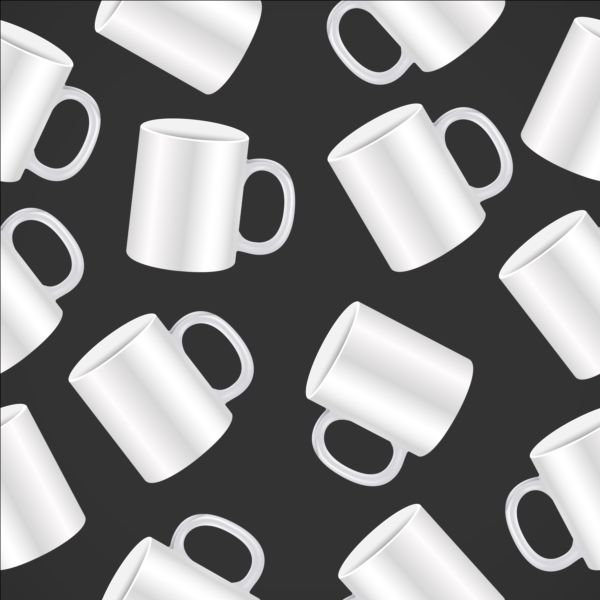 White mug seamless pattern vector white seamless pattern mug   