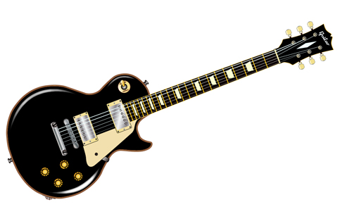 Realistic rock guitar vector rock realistic guitar   