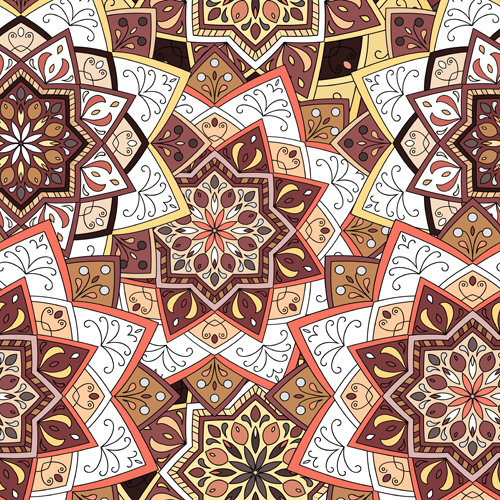 Indian ornament pattern seamless vectors graphics 04 seamless pattern ornament indian   