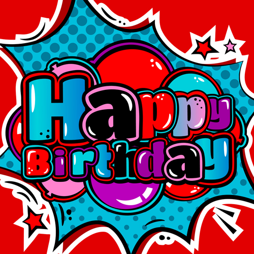 Cartoon styles happy birthday design vector 09 styles happy design cartoon birthday   