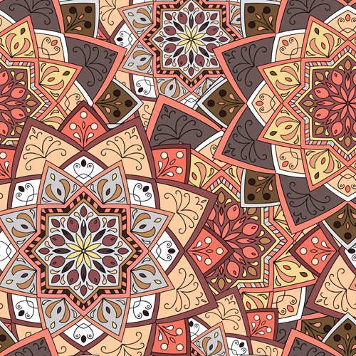 Indian ornament pattern seamless vectors graphics 03 seamless pattern ornament indian   