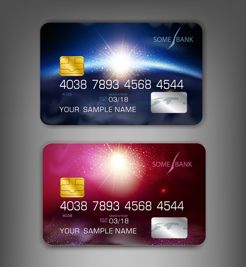 Abstract credit cards template vector 04 template credit cards abstract   