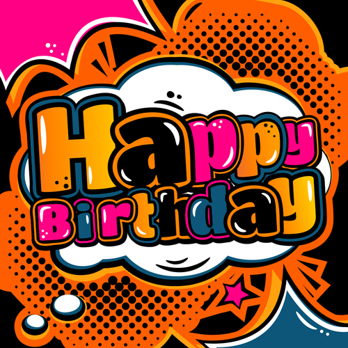 Cartoon styles happy birthday design vector 07 styles happy design cartoon birthday   
