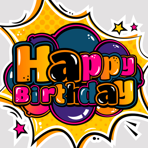Cartoon styles happy birthday design vector 08 styles happy design cartoon birthday   